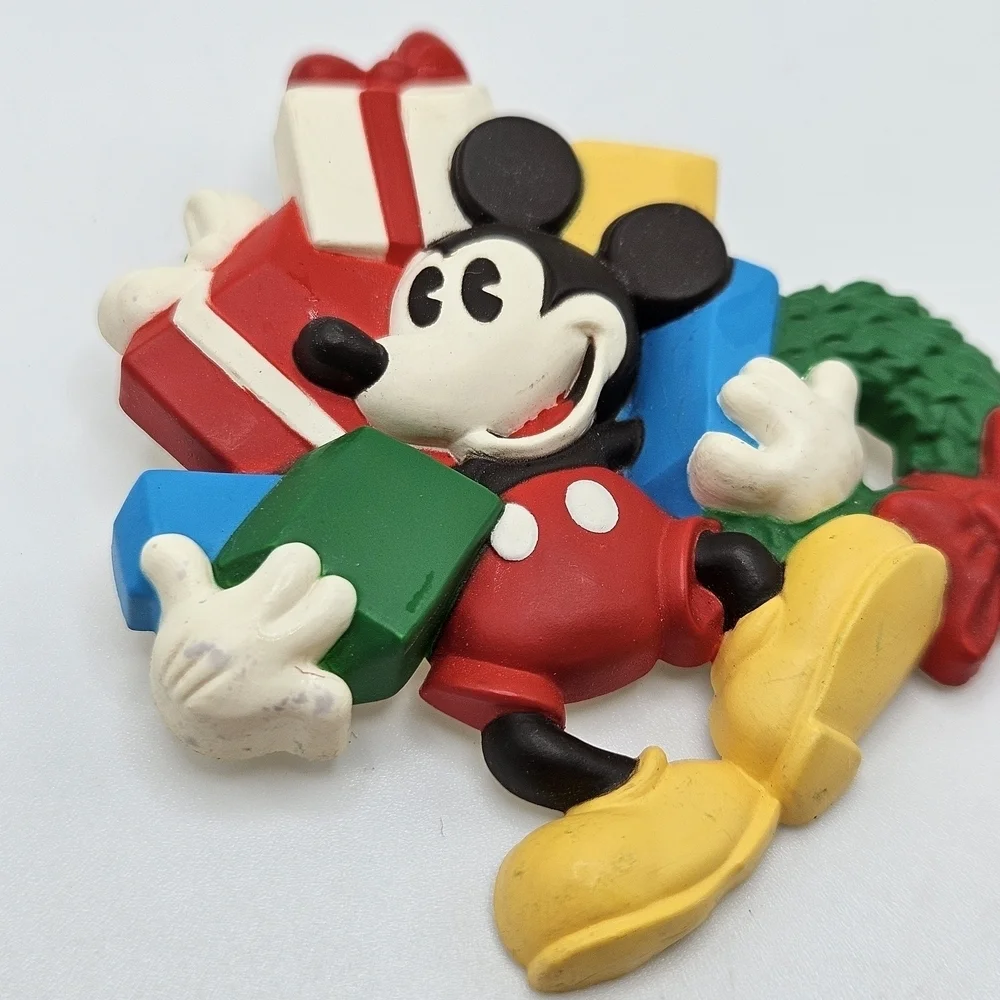 VINTAGE Disney Mickey Mouse Hallmark Christmas Large Brooch Pin 1990s